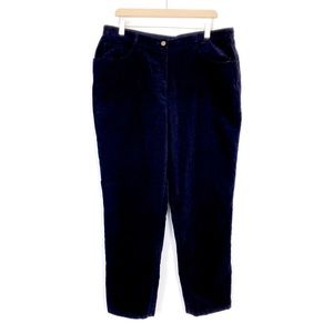 Vintage Laura Ashley high waisted navy blue cords corduroy 90s trousers pants